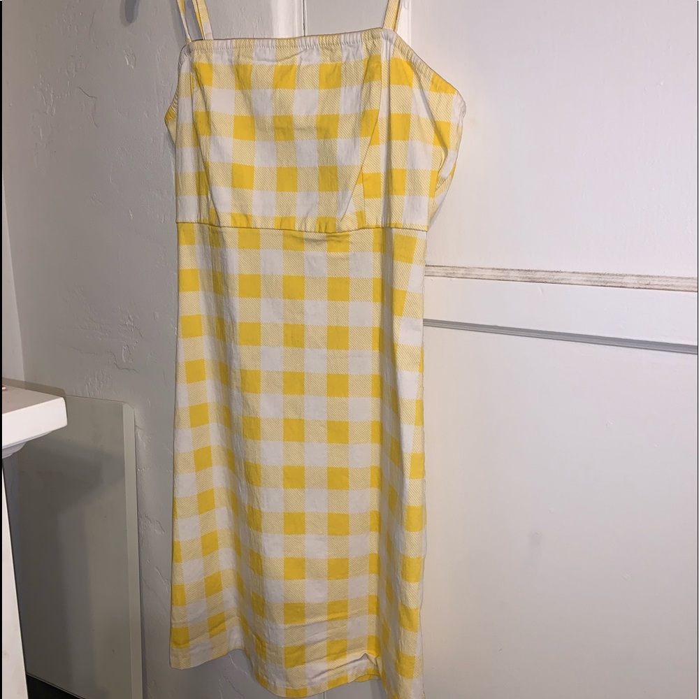 White and yellow forever 21 dress